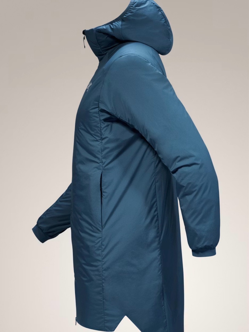 Arc'teryx Atom Long Women's Teal Hooded Insulated Puffer Coat - Picture 7 of 10